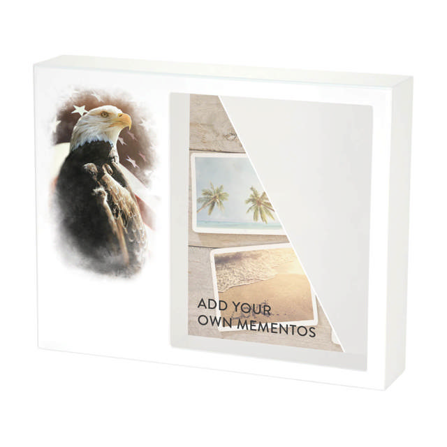 Shadowbox Remembrance Keepsake Eagle