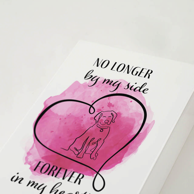 Shadowbox Pet Urn Forever Dog Pink