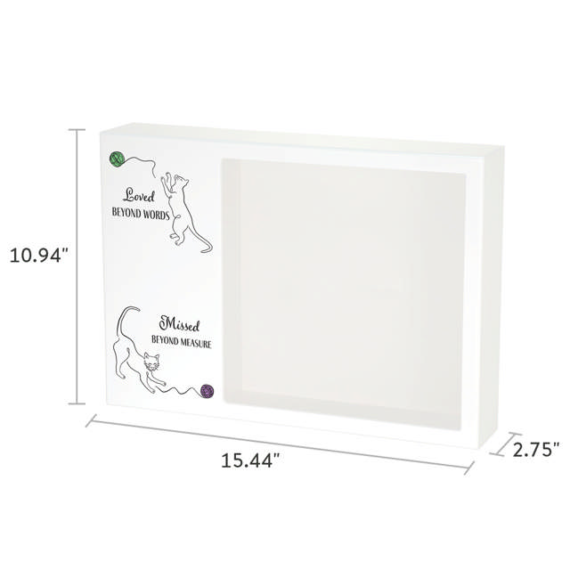 Shadowbox Pet Urn Loved Beyond Cats