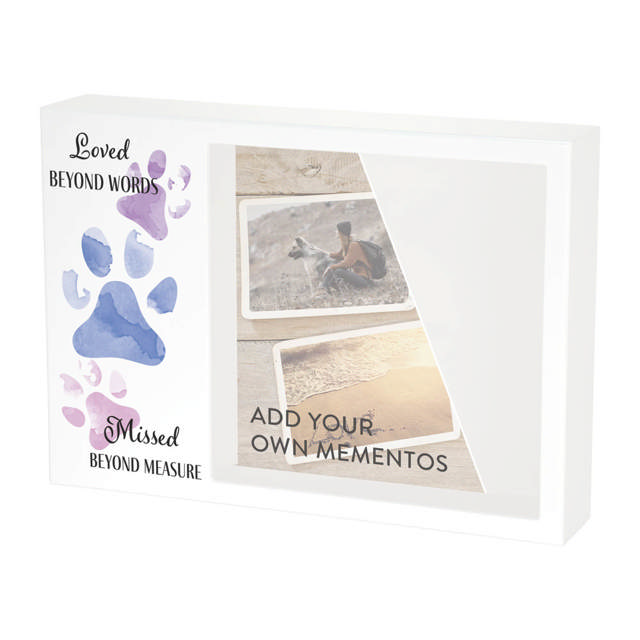 Shadowbox Pet Urn Loved Beyond Purple