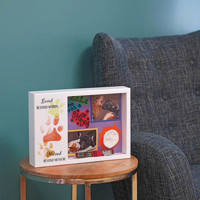 Shadowbox Pet Urn Loved Beyond Red