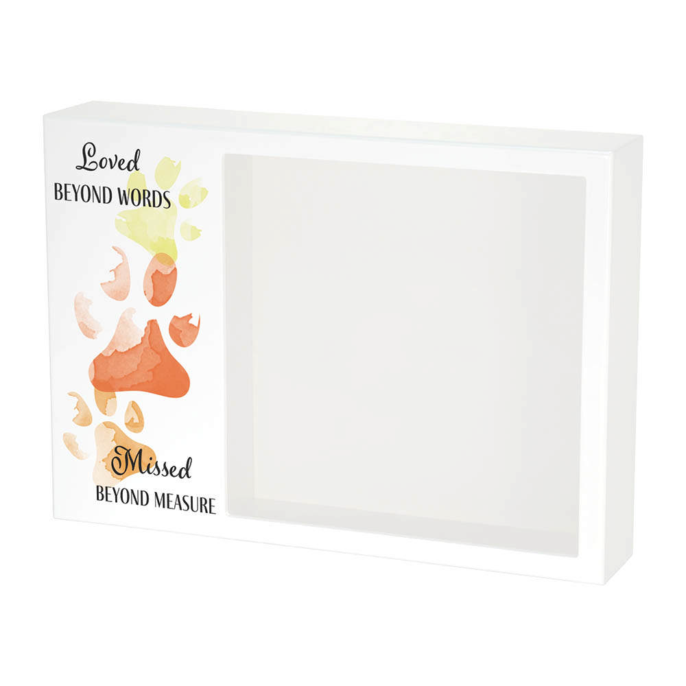 Shadowbox Pet Urn Loved Beyond Red