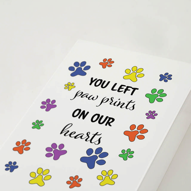 Shadowbox Pet Urn Playful Paws