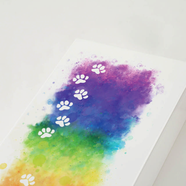 Shadowbox Pet Urn Rainbow Path