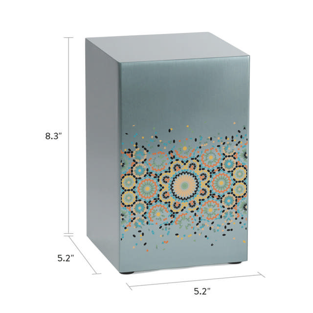 Life Canvas Mosaic Pewter, Full Size Urn