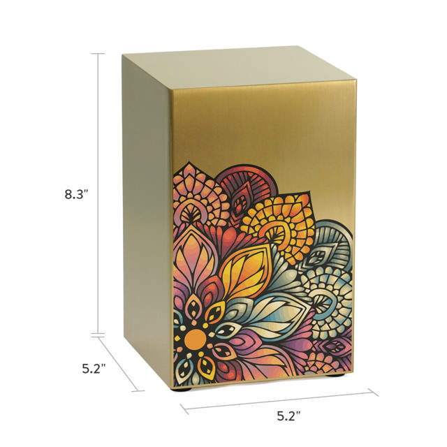 Life Canvas Mandala Bronze, Companion Urn Right Side