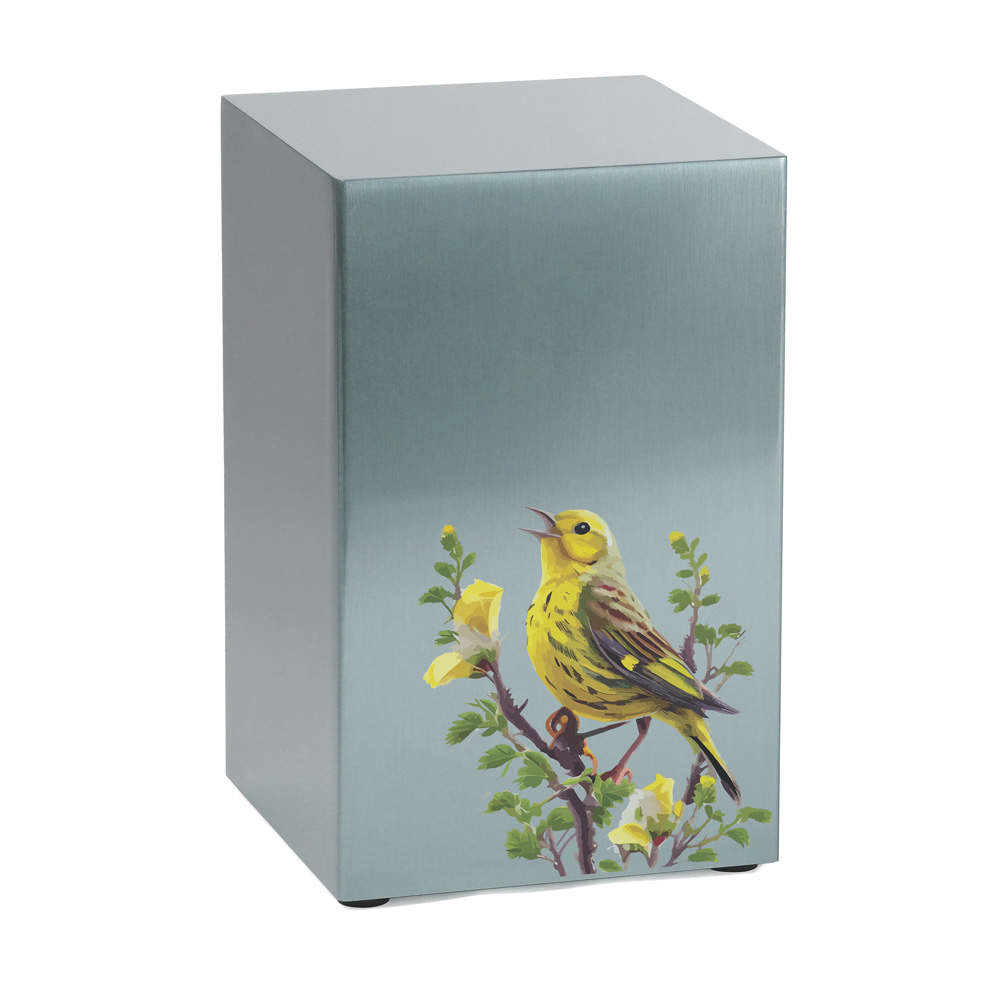 Life Canvas Birds Pewter, Companion Urn Right Side