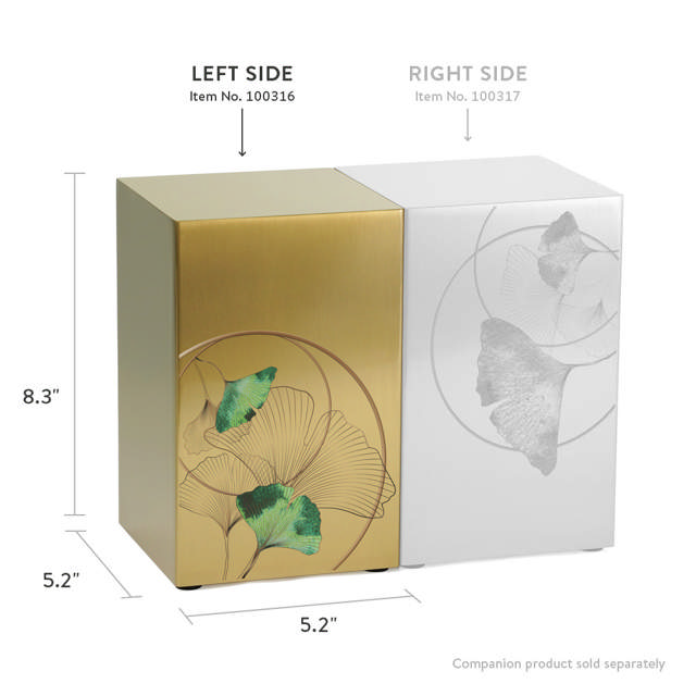Life Canvas Ginkgo Bronze, Companion Urn Left Side