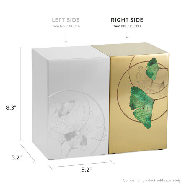 Life Canvas Ginkgo Bronze, Companion Urn Right Side