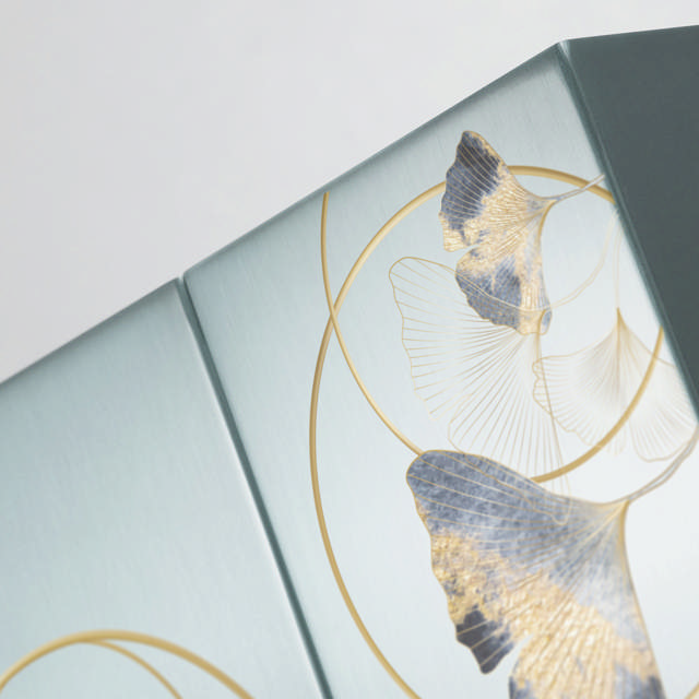 Life Canvas Ginkgo Pewter, Companion Urn Right Side