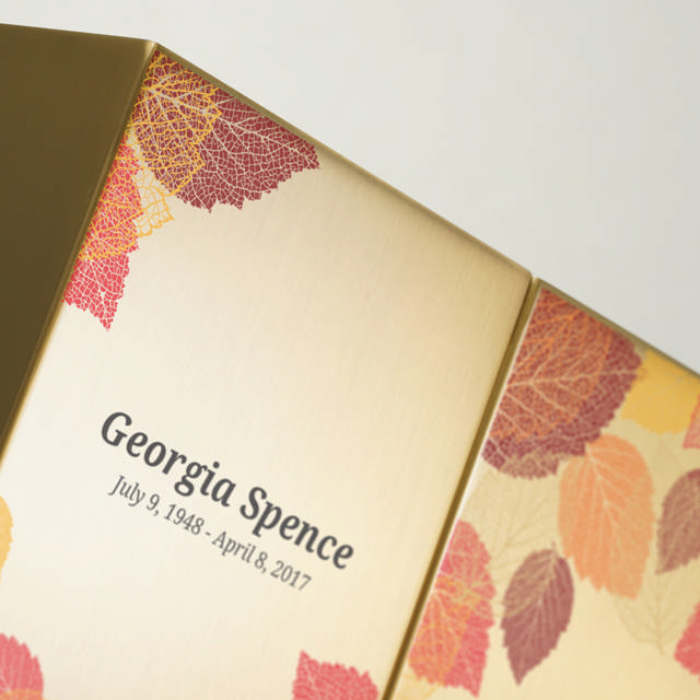 Life Canvas Foliage Bronze, Companion Urn Left Side