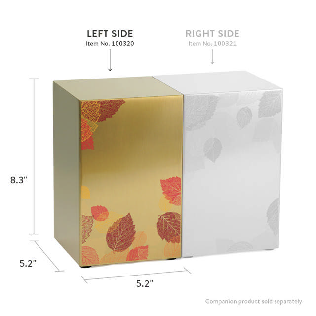 Life Canvas Foliage Bronze, Companion Urn Left Side