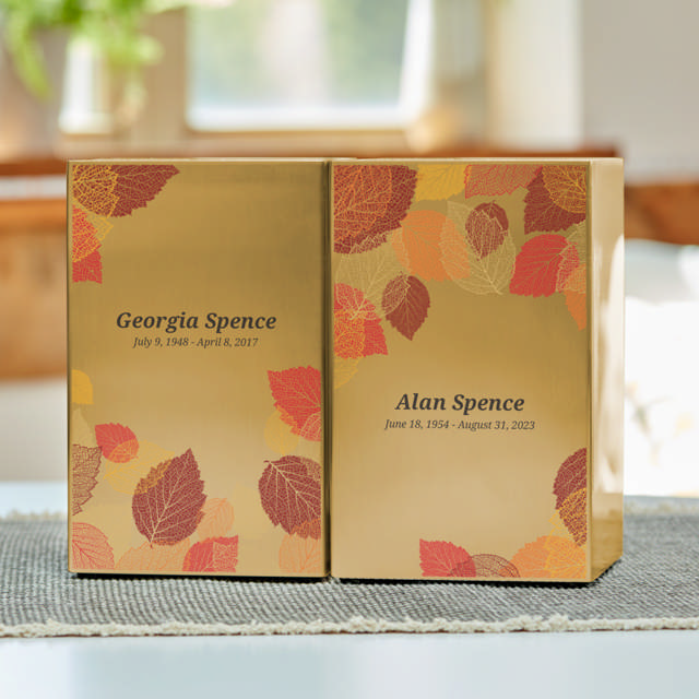 Life Canvas Foliage Bronze, Companion Urn Right Side