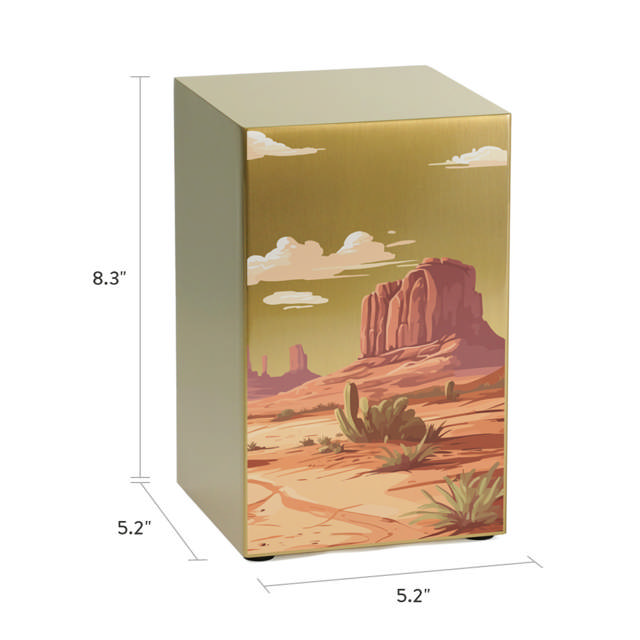 Life Canvas Desert Landscape Bronze, Full Size Urn