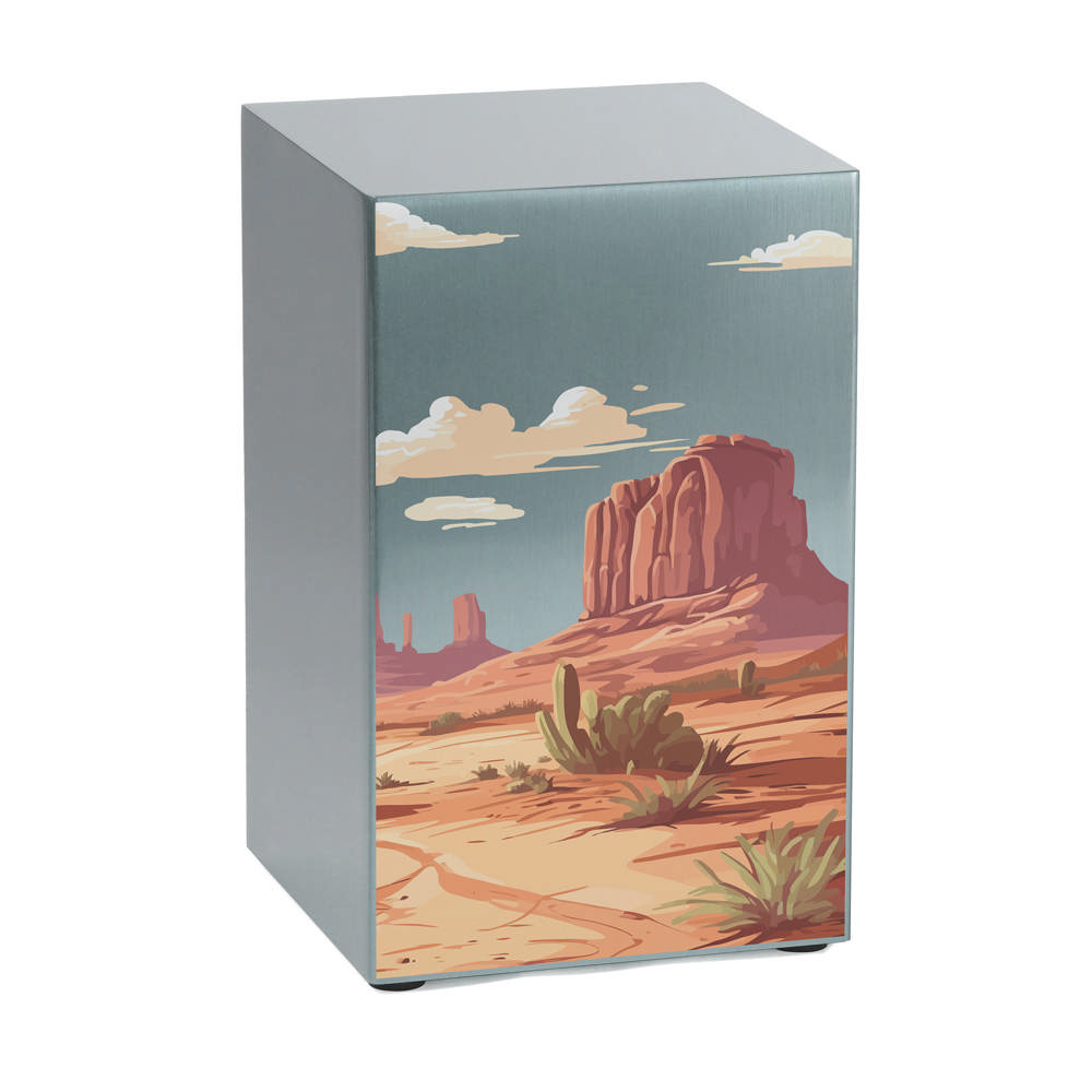 Life Canvas Desert Landscape Pewter, Full Size Urn