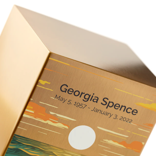 Life Canvas Ocean Landscape Bronze, Full Size Urn