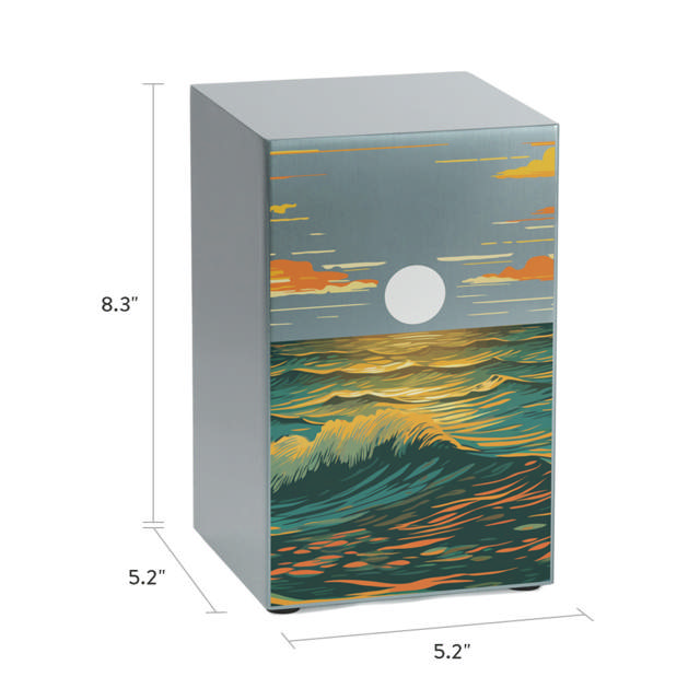 Life Canvas Ocean Landscape Pewter, Full Size Urn