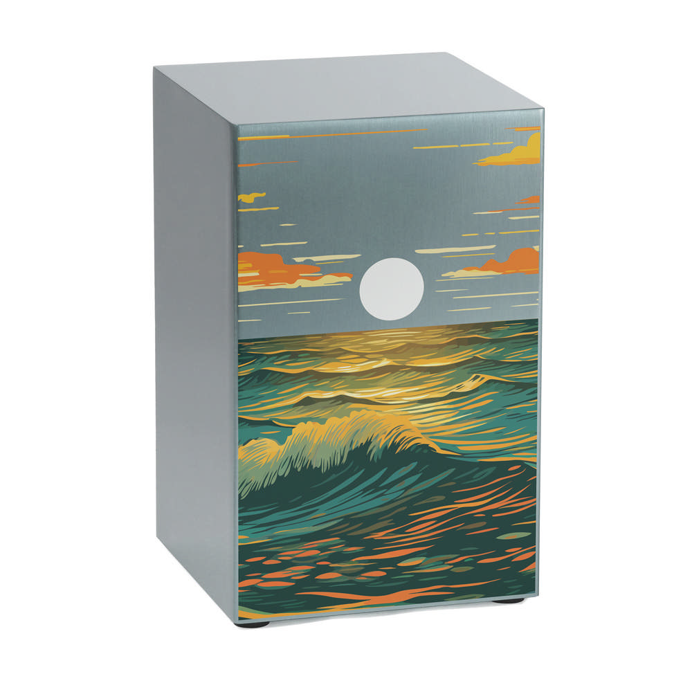 Life Canvas Ocean Landscape Pewter, Full Size Urn