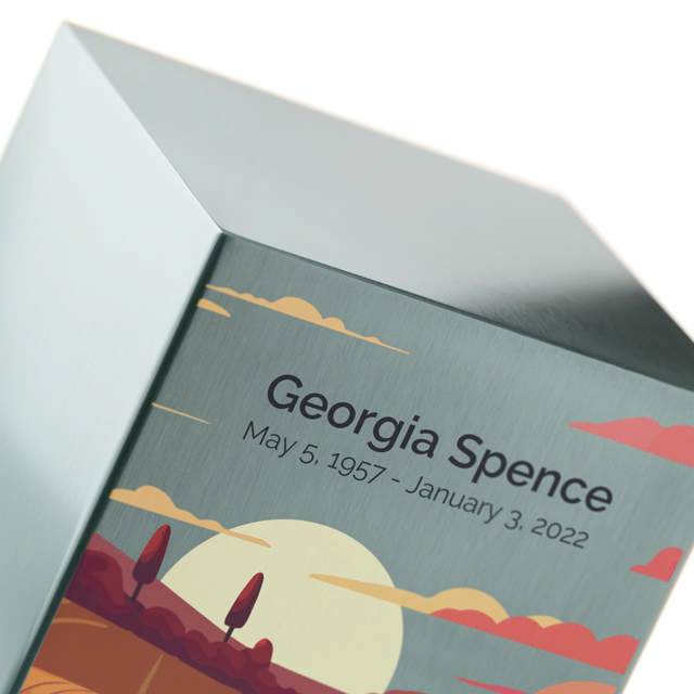 Life Canvas Prairie Landscape Pewter, Full Size Urn