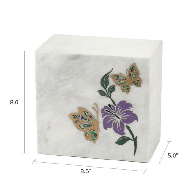 Monumental Memorials Butterfly Purple White