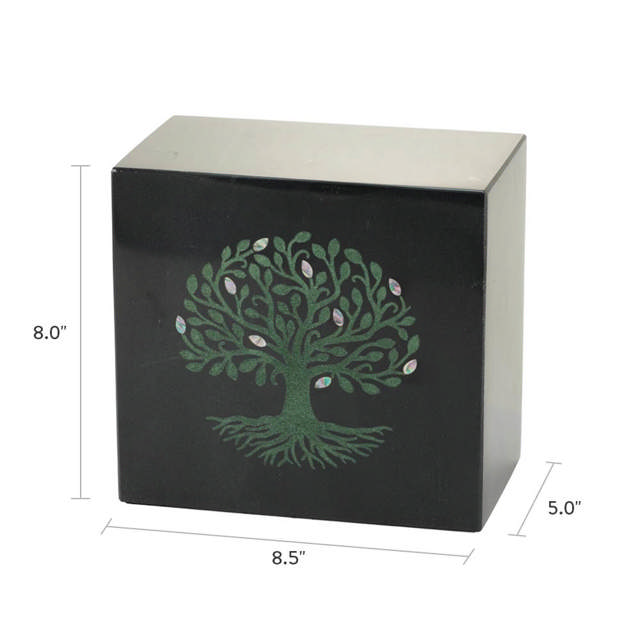 Monumental Memorials Tree of Life Green Black