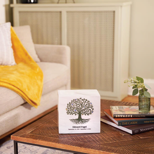 Monumental Memorials Tree of Life Green White