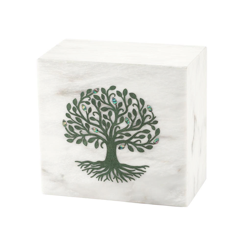 Monumental Memorials Tree of Life Green White