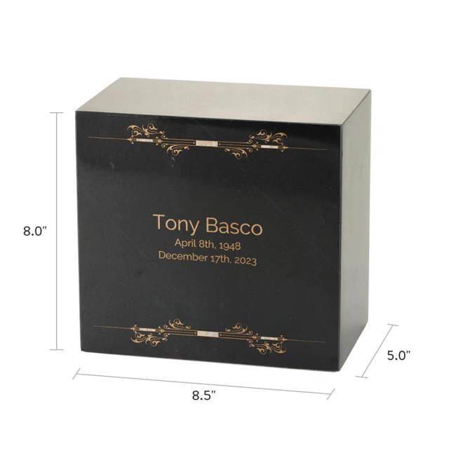 Monumental Memorials Scroll Gold Black