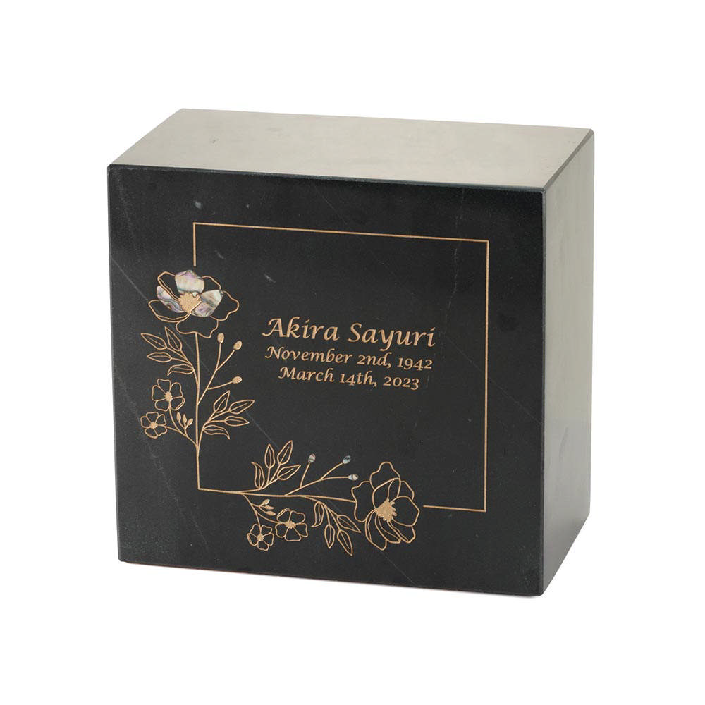 Monumental Memorials Wildflower Gold Black