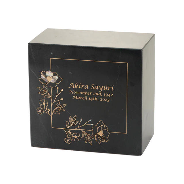 Monumental Memorials Wildflower Gold Black