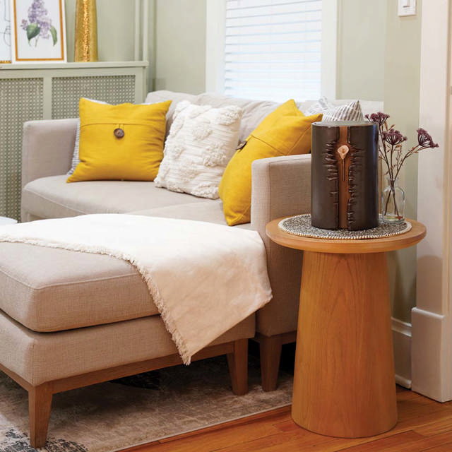 Lily Column Taupe, Full Size Urn