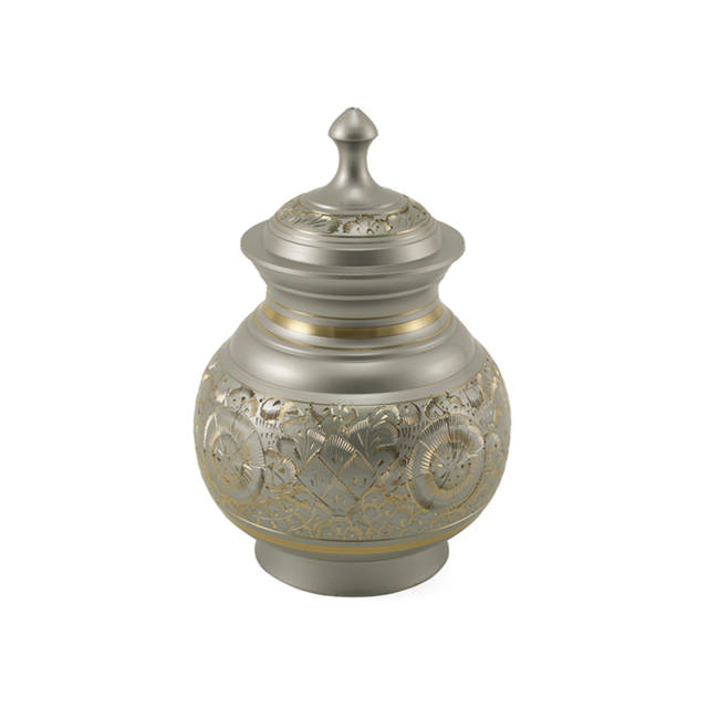 Silver Engraved Urn, 40 Cubic Inches
