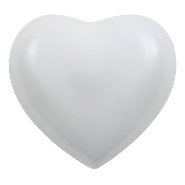 Arielle Heart Urn Pearl White