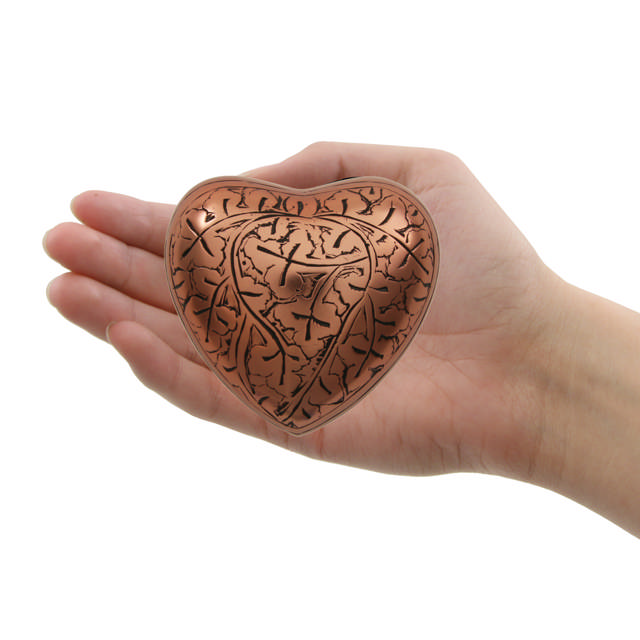 Copper Oak Heart Keepsake