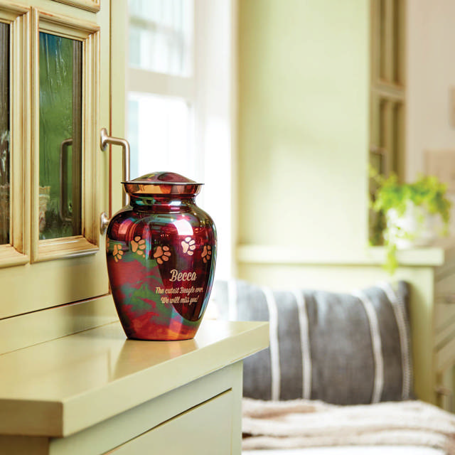 Classic Paw Raku, Family Pet Urn