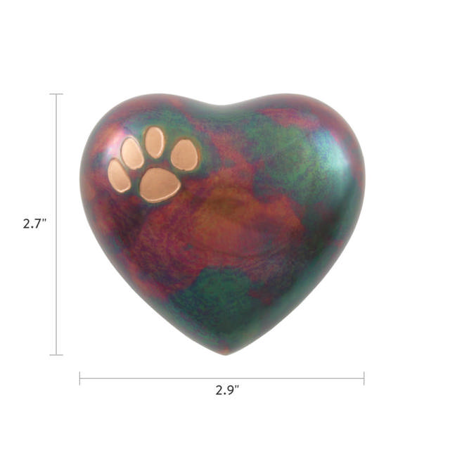 Classic Paw Raku Heart Keepsake