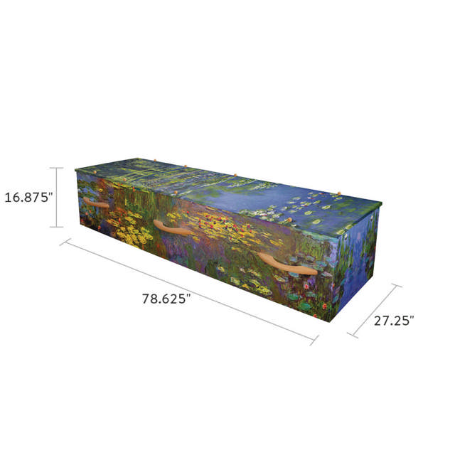 LifeArt Water Lilies Cremation Container
