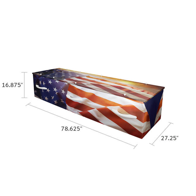 LifeArt Stars and Stripes Cremation Container