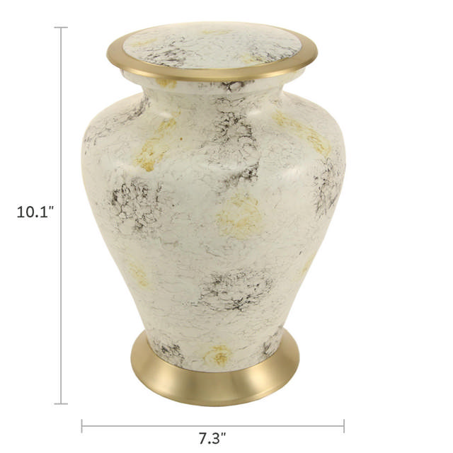Glenwood White Marble, Full Size Urn