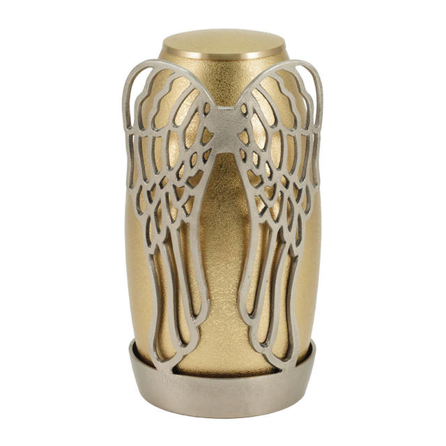 Arabella Wings Textured Bronze/Pewter, Full Size Urn