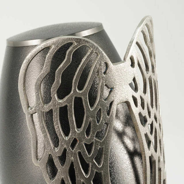 Arabella Wings Textured Slate/Pewter, Full Size Urn