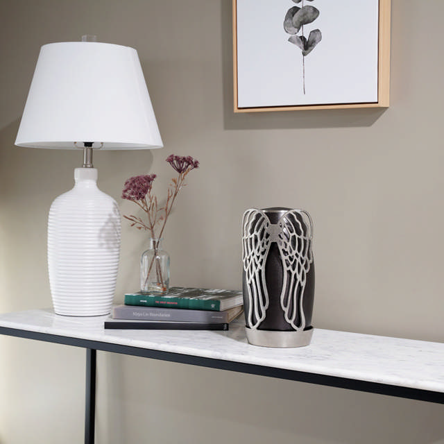 Arabella Wings Textured Slate/Pewter, Full Size Urn