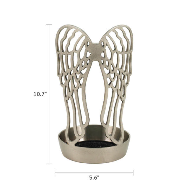 Arabella Wings Textured Pewter Base