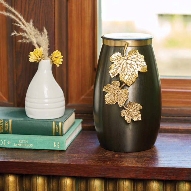 Windsong™ Leaves Slate/Bronze, Full Size Urn