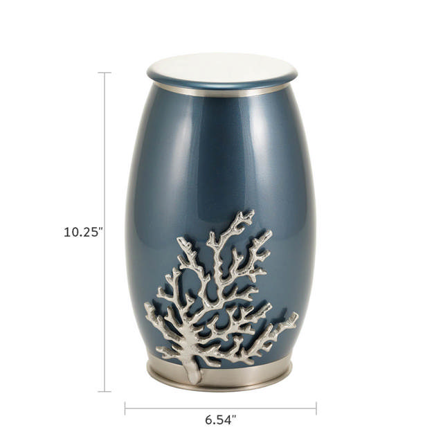Windsong™ Coral Moonlight Blue/Pewter, Full Size Urn