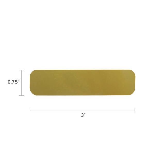 Metal Plate Large Bronze Finish