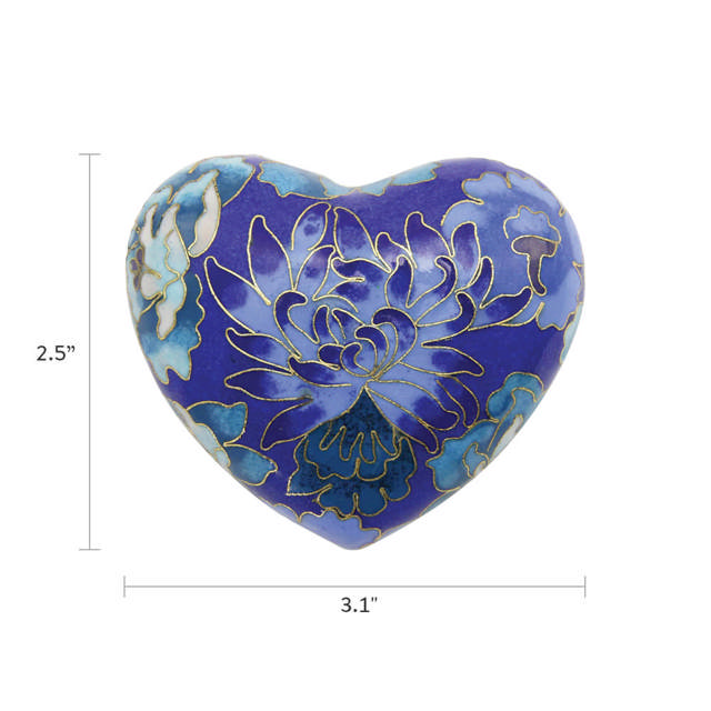 Floral Blue Heart Keepsake