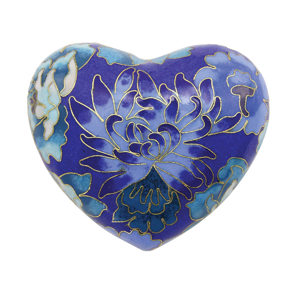 Floral Blue Heart Keepsake