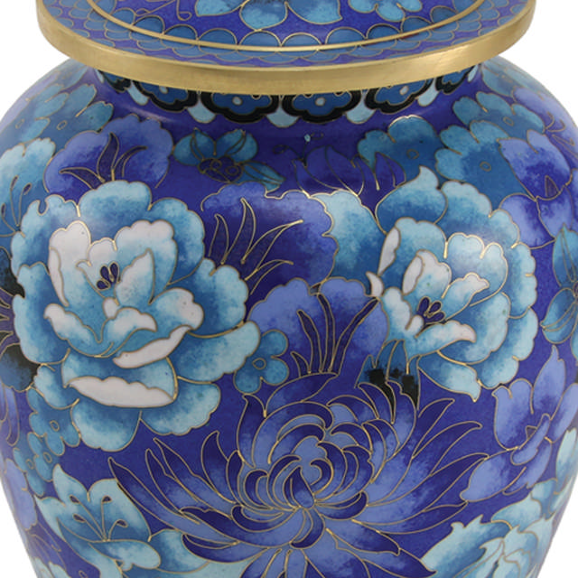 Elite Floral Blue, Full Size Urn