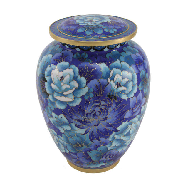 Elite Floral Blue, Full Size Urn